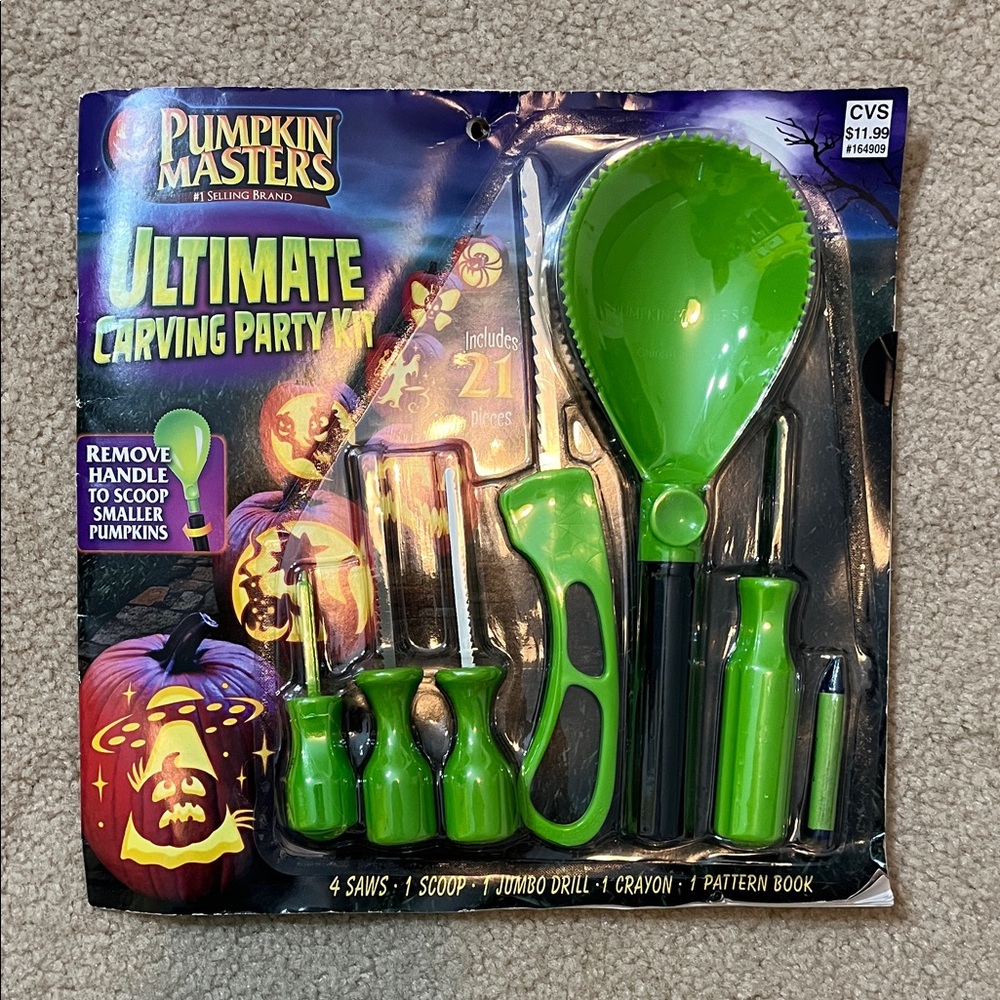 Pumpkin Masters Ultimate Jack-o-Lantern Carving Party Kit – 21 Pieces